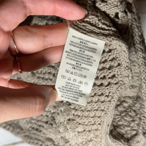 Free People • Sweater • Crop • Crochet • Home Run • Medium - Picture 9 of 10